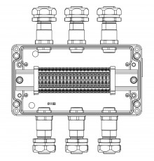 TBE-A-14-(25xHMM.2)-2xKAEPM2MHK-20(A)-3xKAEPM2MHK-20(C)1Ex e IIC Т5 Gb / Ex tb IIIC T95°C Db IP66