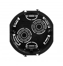 Подрозеточная коробка для сплошных стен, черная, под 2 модуля