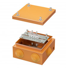 Коробка стальная FS с кабельными вводами и клеммниками, IP55, 150х150х80 мм, 4р, 450V, 6A, 4 мм2