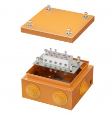 Коробка стальная FS с кабельными вводами и клеммниками, IP55, 150х150х80 мм, 5р, 450V, 30A, 16 мм2