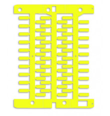 Маркировка для провода, жесткая, для трубочек. 4х12мм. Желтая