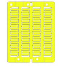 Маркировка для провода, жесткая, для трубочек. 4х15мм. Желтая