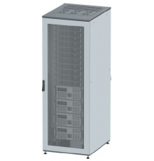 Напольный 19 IT-корпус ДКС серии CQE 24U 600х1200х600, двери перфорированная+перфорированная, панели для крыши, кабельный ввод,RAL7011/7035