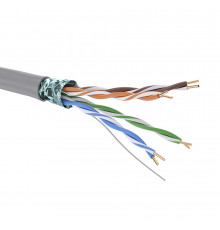 Кабель CAT 5e, F/UTP, нг(А)-HF, бухта 305м, серый