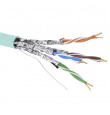 Кабель CAT 6A, U/FTP, Hг(A)-LSLTx, бухта 500м, аква