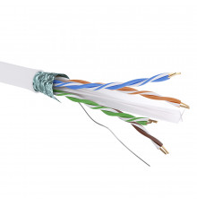 Кабель CAT 6, F/UTP, нг(А)-HF, бухта 305м, белый