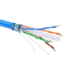 Информационный кабель экранированный F/UTP 4х2 CAT6, PVC, синий