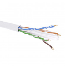 Кабель CAT 6, U/UTP, нг(А)-HF, бухта 305м, белый