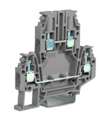 DBC.4/GR(Ex) Клемма проходная 4 кв.мм., 2 уровня, винт