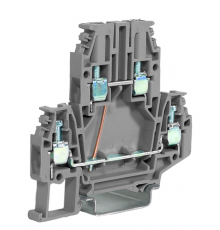 DBC.4/CI/GR(Ex) Клемма проходная 4 кв.мм., 2 уровня, уровни перемкнуты, винт