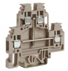 DAS.4/CIGR, проходной зажим серый 2 уровня 2,5 кв.мм, с перемычкой между уровнями