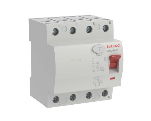 Устройство защитного отключения УЗО ВДТ YON MAX MDL100, 4P, 30mA, 40A, тип АС MDL100-4P2-40-AC | Устройство защитного отключения УЗО ВДТ YON MAX MDL100, 4P, 30mA, 40A, тип АС
