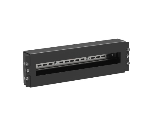 Модуль 3U с DIN рейкой для 19 IT-корпусов, RAL9005 RBDIN03 | Модуль 3U с DIN рейкой для 19 IT-корпусов, RAL9005