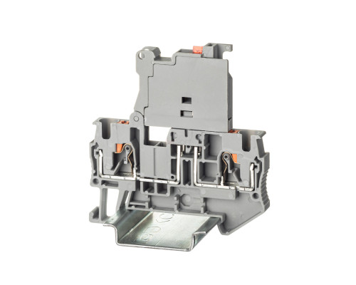 VPR-4-HESILED24 | Клемма для предохранителя, зажим push-in, 2 точки подключения, 4 кв.мм, серая