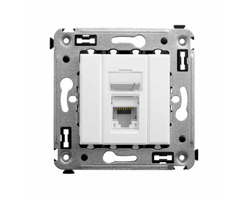 4400373 | Компьютерная розетка RJ-45 в стену, кат.6А одинарная, Avanti, Белое облако