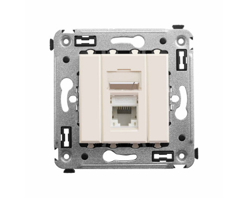 4405463 | Компьютерная розетка RJ-45 в стену, кат.5e одинарная, Avanti,Ванильная дымка