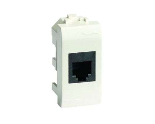 75668S | Ком.роз. RJ45 кат.6 экран., 8P8C, Brava, слон.кость, 1мод