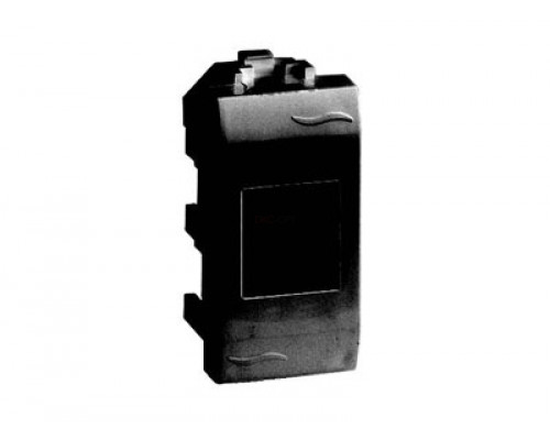 77668N | Компьютерная розетка RJ45 кат.6 экран., 8P8C, Brava, черная, 1мод