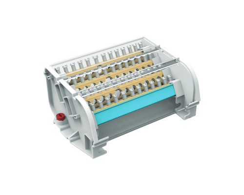 BD160134 | Блок распределительный на DIN рейку 4р 160А, 8х7мм  2х9мм 1х12мм