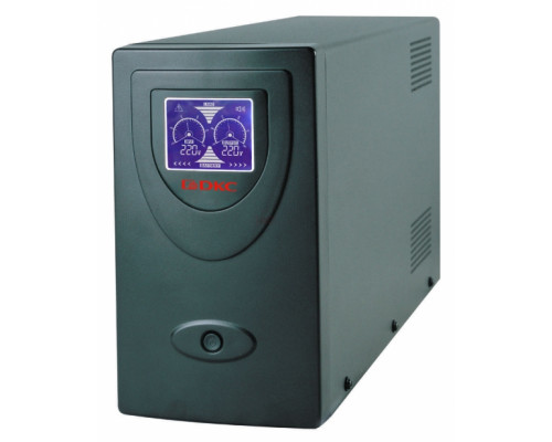 INFOLCD2000SI | Линейно-интерактивный ИБП ДКС серии Info LCD, 2000 ВА/1200 Вт, 1/1,2xIEC C13, 2xSchuko, USB + RJ45, LCD, 2x9Aч