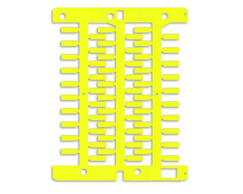 NUT12Y | Маркировка для провода, жесткая, для трубочек. 4х12мм. Желтая