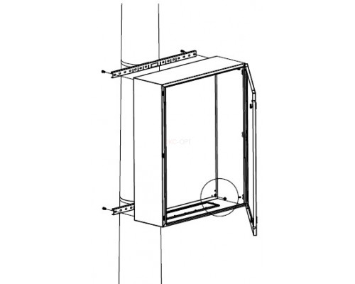 R5FB400 | Комплект крепления шкафов CE/RAM box к столбу (ширина шкафа - 400 мм)