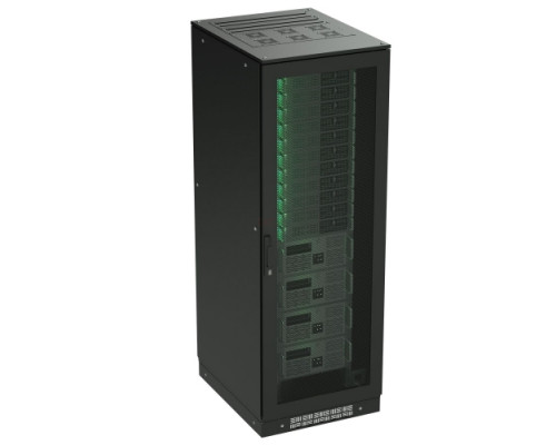 R5IT2466PFB | Напольный 19 IT-корпус ДКС серии CQE 24U 600х1200х600, двери перфорированная+перфорированная, панели для крыши, кабельный ввод,RAL9005