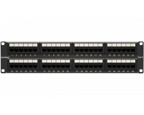 RN6PPU242 | Патч-панель 19,2U,CAT6, 48 портов RJ45, неэкранированная