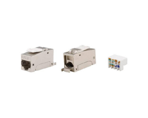 RNK6F90SL | Модуль  Keystone RJ45 CAT6 экранированный, 90 градусов, серебристый(форм-фактор S10)