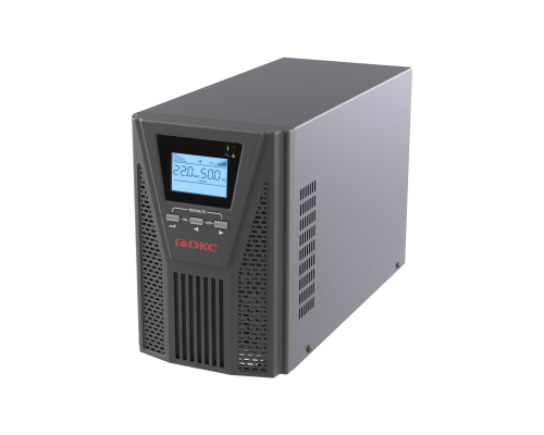 SMALLT1A0PS | Онлайн ИБП ДКС серии Small Tower, 1000 ВА/900 Вт, 1/1, 2xSchuko, EPO, USB, RS-232, RJ45, без АКБ, 7 Ач