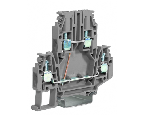 ZDB417GR | DBC.4/CI/GR(Ex) Клемма проходная 4 кв.мм., 2 уровня, уровни перемкнуты, винт