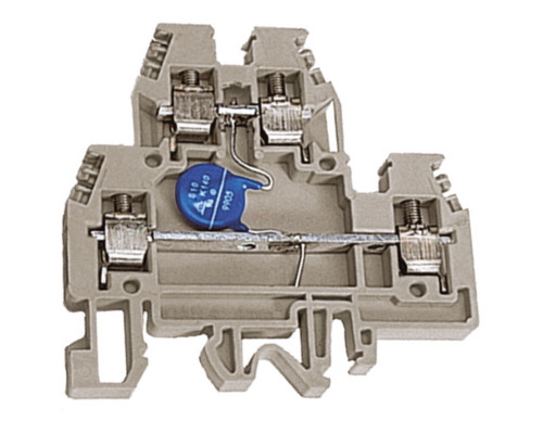 ZDSV024GR | DAS.4/V24GR, 2х уровневый проходной зажим серый 4 кв.мм с варистором между уровнями 24 В